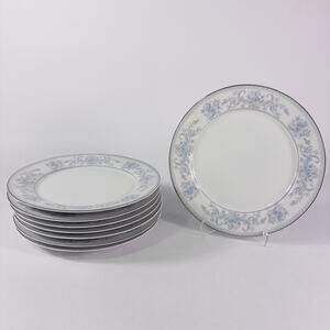 Vtg Mikasa Dresden Rose 7.5" Salad Plates Set of 8 Fine China #L9009